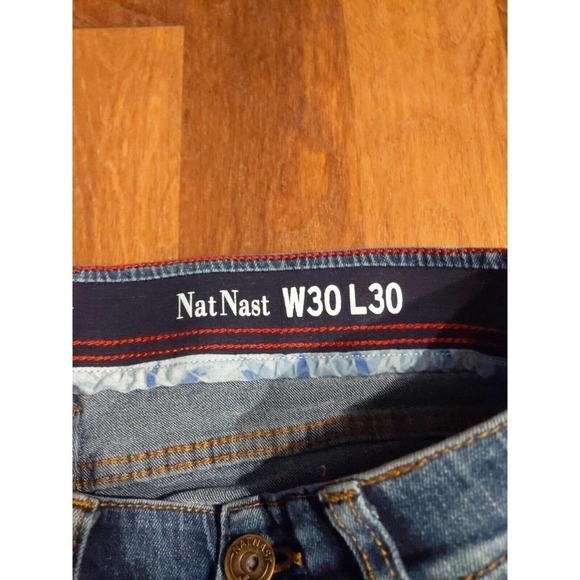 Nat Nast Blue Jeans Luxury Denim Mens 30 X 30 Stretch Medium Wash Comfort Waist - Picture 3 of 7